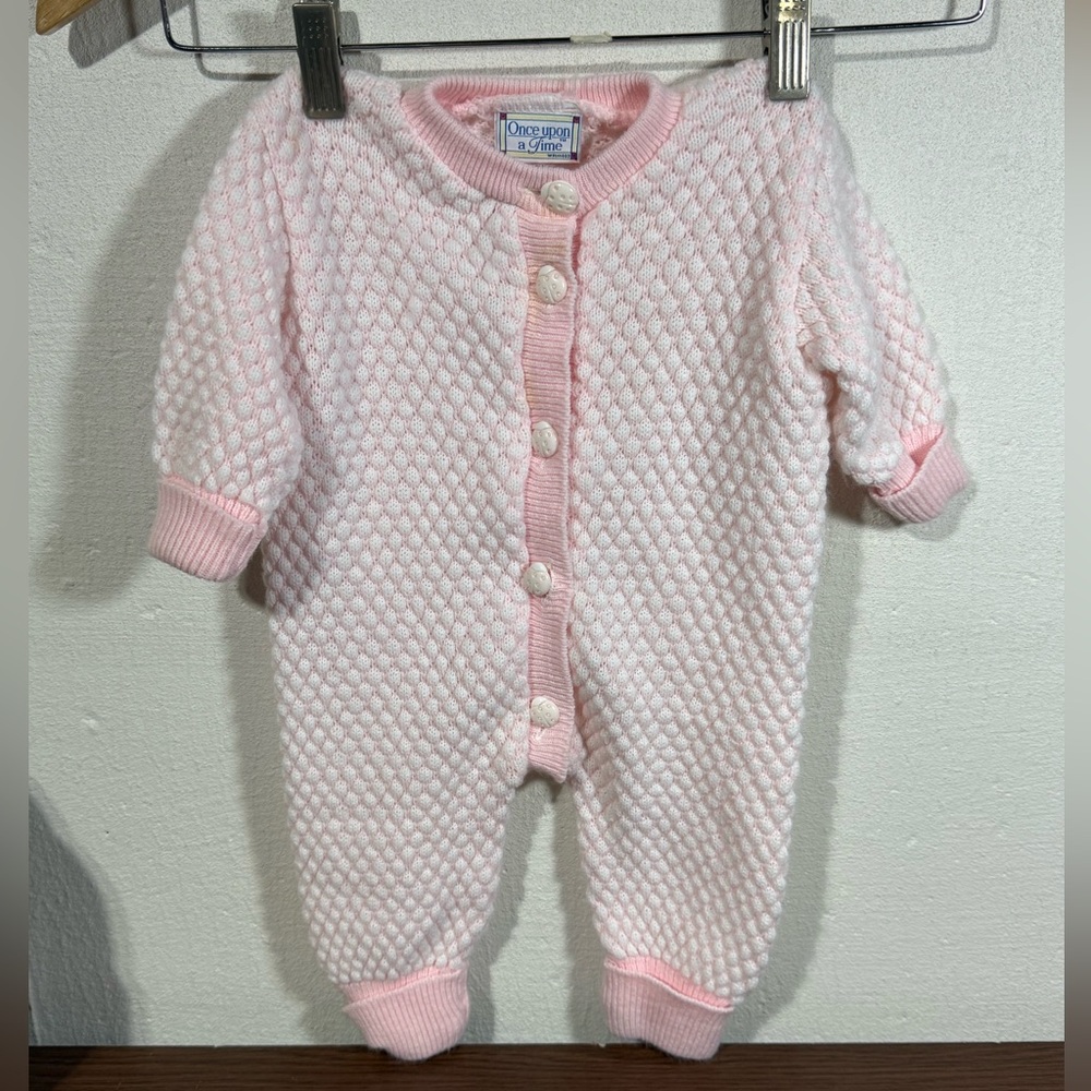 Once Upon A Time Vintage Bubble Knit Romper 6/9 Months